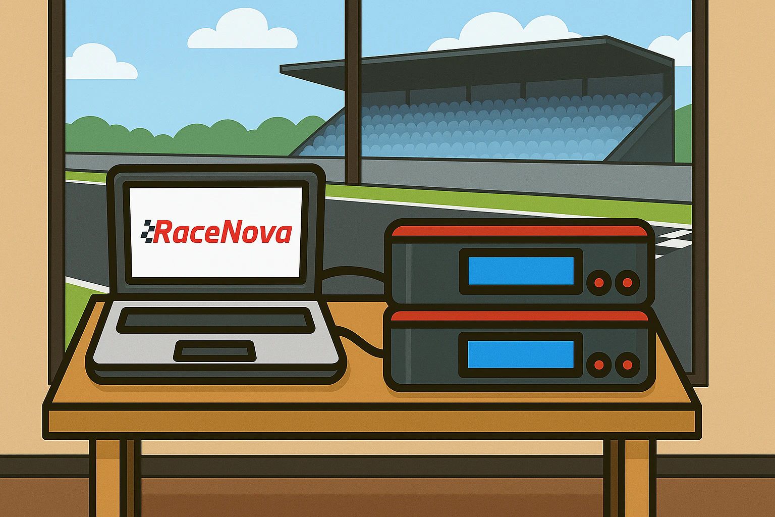 RaceNova timekeeping equipment at the circuit